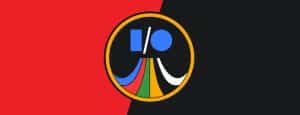 A red and black graphic with the google i/o icon in the middle.